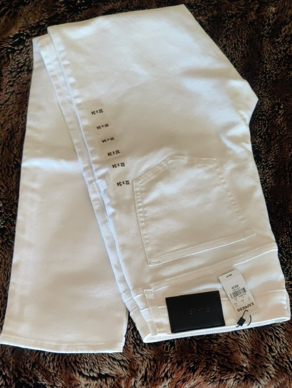 Express White Jeans - Classic Straight Fit